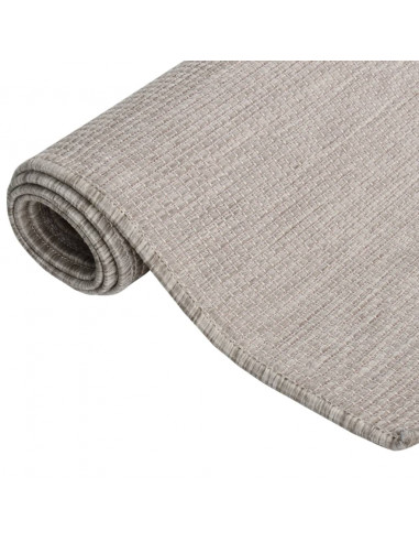 Tappeto da Esterni a Tessitura Piatta 140x200 cm Grigio Chiaro
