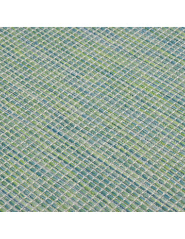 Tappeto da Esterni a Tessitura Piatta 140x200 cm Turchese