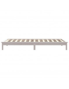 Giroletto Bianco 90x190 cm Single in Legno Massello di Pino
