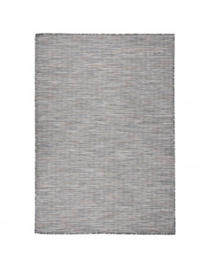 Tappeto da Esterni a Tessitura Piatta 160x230 cm Marrone e blu