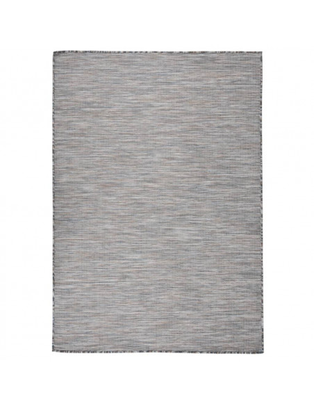 Tappeto da Esterni a Tessitura Piatta 160x230 cm Marrone e blu