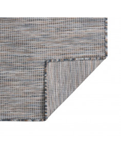Tappeto da Esterni a Tessitura Piatta 160x230 cm Marrone e blu 2