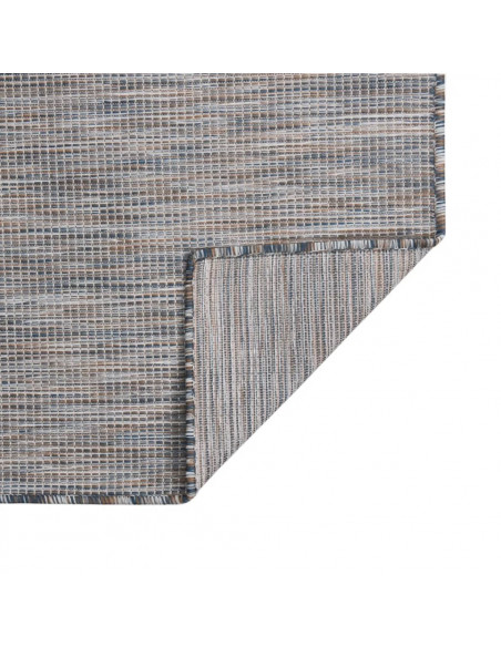 Tappeto da Esterni a Tessitura Piatta 160x230 cm Marrone e blu