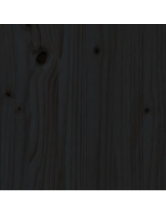 Dormeuse Estraibile Nera 2x(80x200) cm Legno Massello di Pino