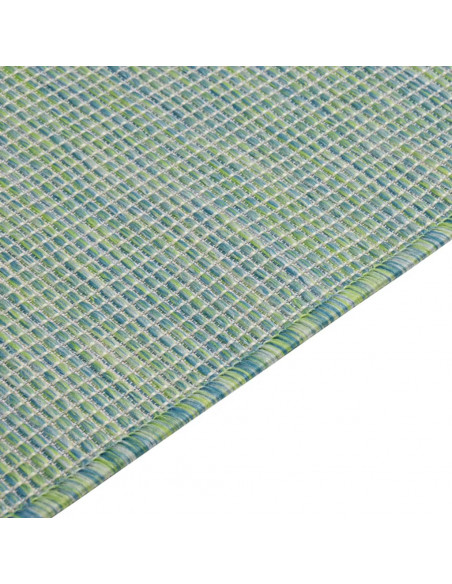 Tappeto da Esterni a Tessitura Piatta 120x170 cm Turchese