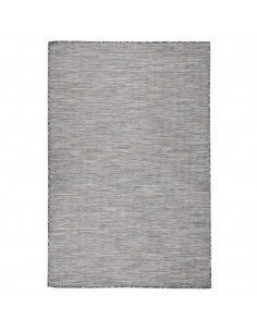 Tappeto da Esterni a Tessitura Piatta 120x170 cm Marrone e blu