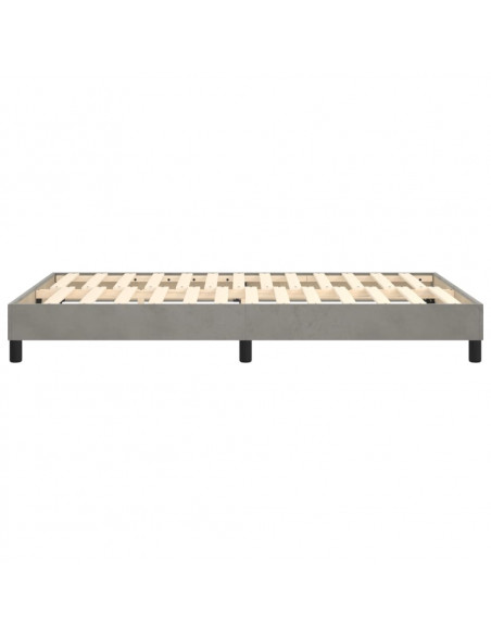 Giroletto a Molle Grigio Chiaro 120x200 cm in Velluto