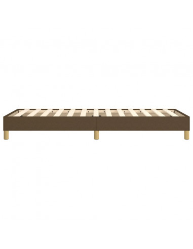 Struttura Letto a Rete a Molle Marrone Scuro 90x190 cm Tessuto