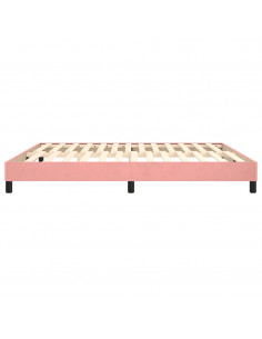 Giroletto a Molle Rosa 160x200 cm in Velluto