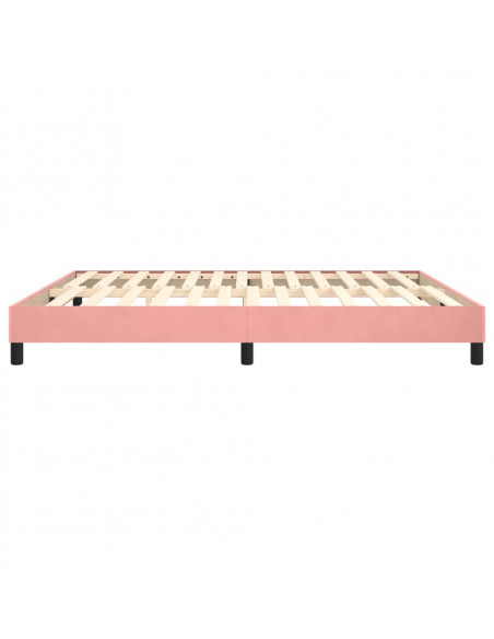 Giroletto a Molle Rosa 160x200 cm in Velluto