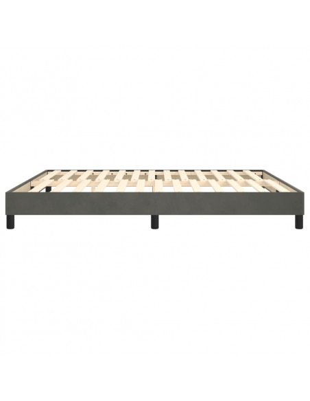Giroletto a Molle Grigio Scuro 180x200 cm in Velluto