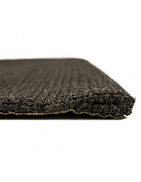 Tappeto in Sisal Naturale 80x300 cm Nero