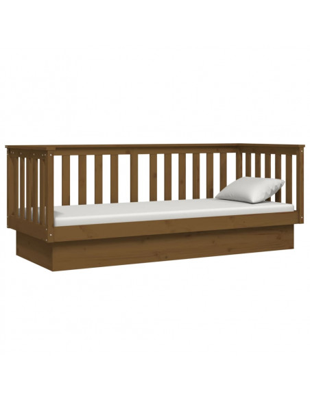 Dormeuse Marrone Miele 75x190 cm in Legno Massello di Pino