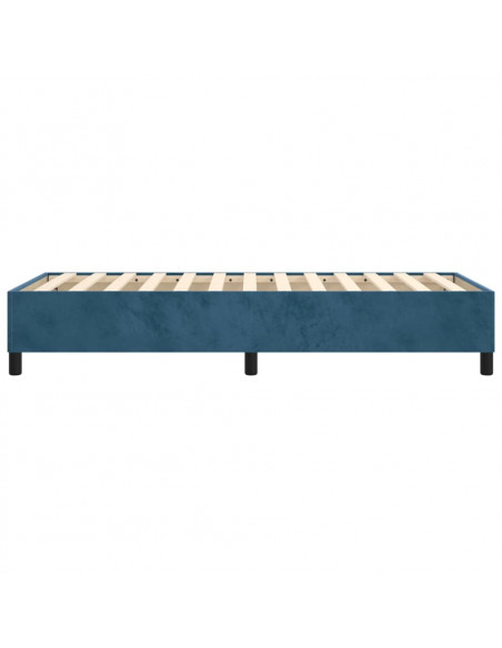 Giroletto a Molle Blu Scuro 90x200 cm in Velluto