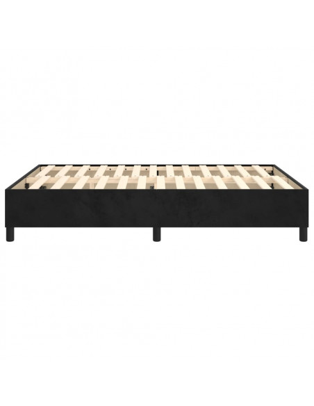 Giroletto a Molle Nero 140x190 cm in Tessuto