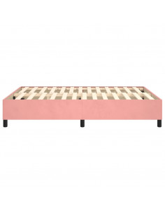 Giroletto a Molle Rosa 140x200 cm in Velluto