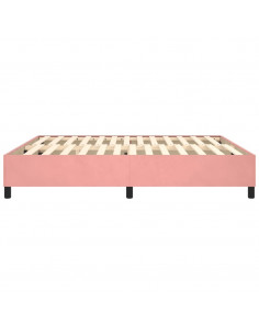 Giroletto a Molle Rosa 180x200 cm in Velluto