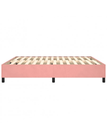 Giroletto a Molle Rosa 180x200 cm in Velluto