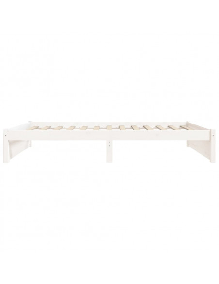 Giroletto Bianco in Legno Massello 75x190 cm Small Single