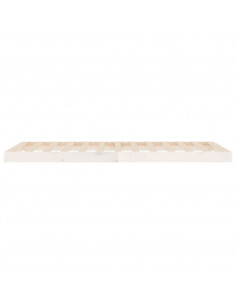 Giroletto Bianco 90x190 cm Single in Legno Massello di Pino