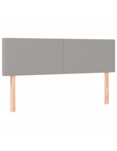 Giroletto a Molle con Materasso Grigio Chiaro 140x200cm Tessuto