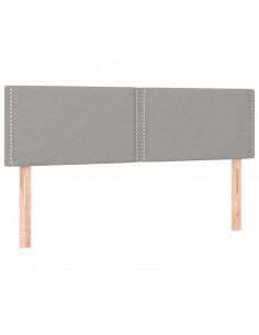 Giroletto a Molle con Materasso Grigio Chiaro 140x190cm Tessuto