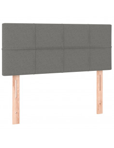 Giroletto a Molle con Materasso Grigio Scuro 90x190 cm Tessuto