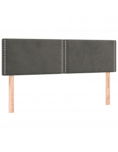 Giroletto a Molle con Materasso Grigio Scuro 140x190 cm Velluto