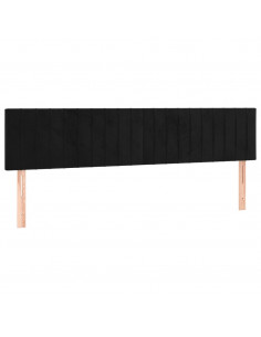 Giroletto a Molle con Materasso Nero 180x200 cm in Velluto