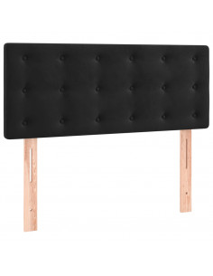 Giroletto a Molle con Materasso Nero 100x200 cm in Velluto