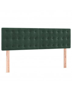 Giroletto a Molle con Materasso Verde Scuro 140x200 cm Velluto