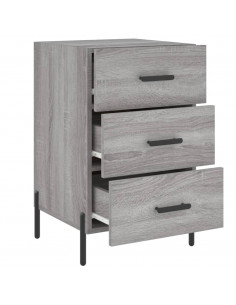 Comodino Grigio Sonoma 40x40x66 cm in Legno Multistrato 2