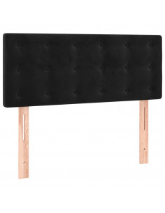 Giroletto a Molle con Materasso Nero 90x200 cm in Velluto