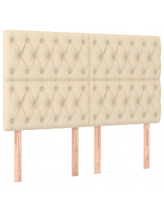 Giroletto a Molle con Materasso Crema 140x19 cm in Tessuto