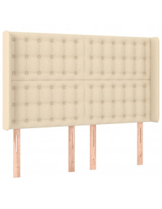 Giroletto a Molle con Materasso Crema 140x19 cm in Tessuto