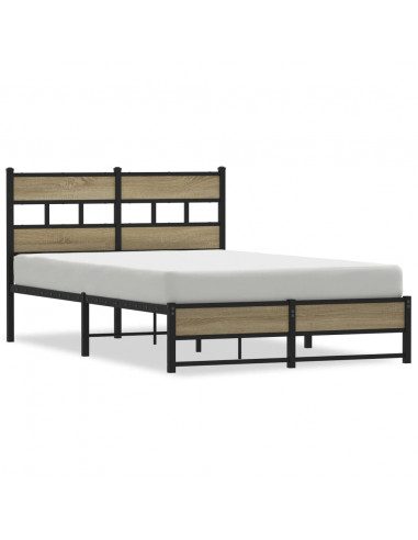 Giroletto senza Materaso in Metallo Rovere Sonoma 120x190 cm