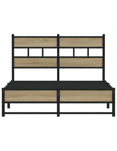 Giroletto senza Materaso in Metallo Rovere Sonoma 120x190 cm