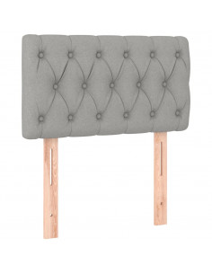 Giroletto a Molle con Materasso Grigio Chiaro 80x200 cm Tessuto