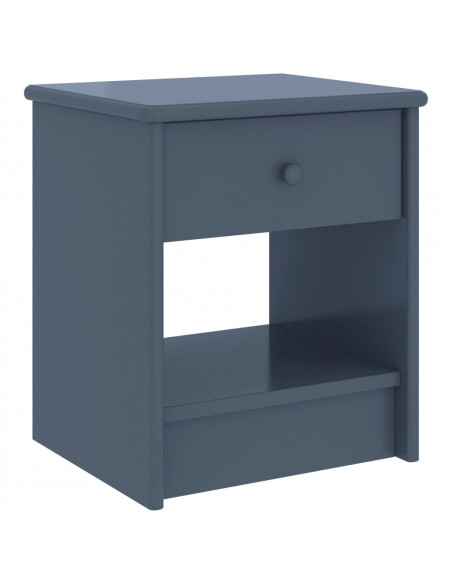 Comodino Grigio Chiaro 35x30x40 cm in Legno Massello di Pino