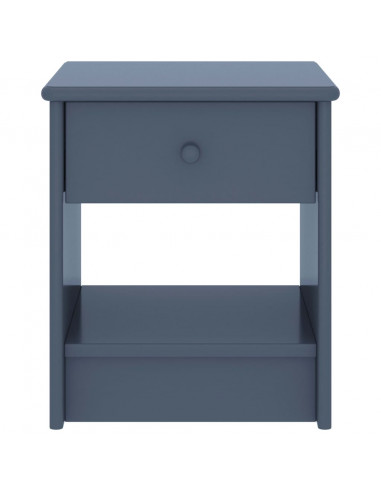 Comodino Grigio Chiaro 35x30x40 cm in Legno Massello di Pino