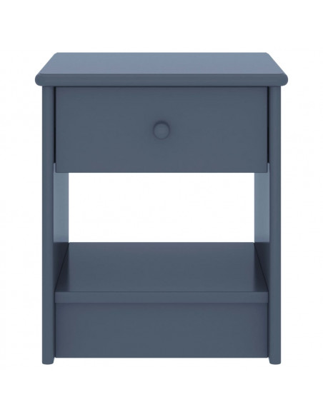 Comodino Grigio Chiaro 35x30x40 cm in Legno Massello di Pino