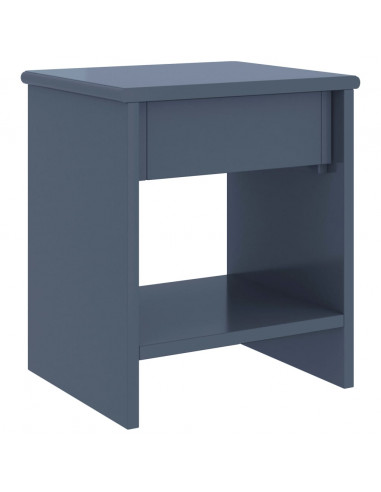 Comodino Grigio Chiaro 35x30x40 cm in Legno Massello di Pino