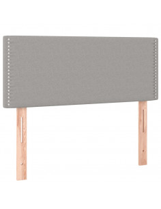 Giroletto a Molle con Materasso Grigio Chiaro 90x200 cm Tessuto