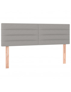 Giroletto a Molle con Materasso Grigio Chiaro 140x190cm Tessuto