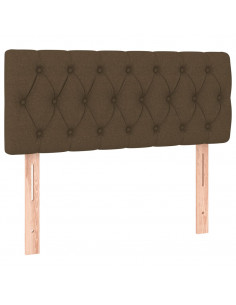 Giroletto a Molle con Materasso Marrone Scuro 90x200 cm Tessuto