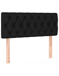 Giroletto a Molle con Materasso Nero 100x200 cm in Tessuto