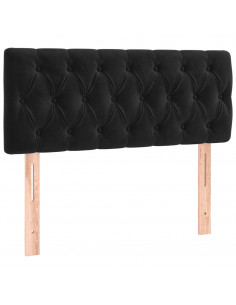 Giroletto a Molle con Materasso Nero 90x200 cm in Velluto