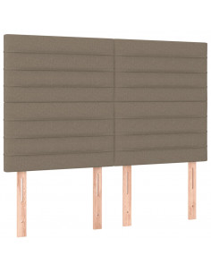 Giroletto a Molle con Materasso Tortora 140x200 cm in Tessuto