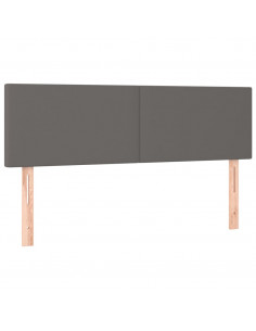 Giroletto a Molle con Materasso Grigio 140x200 cm in Similpelle