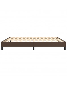 Struttura Letto a Rete a Molle Marrone 180x200 cm in Similpelle